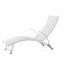 Alfresco Home Poolside Stackable/Foldable Chaise Lounge - Loft White - Side