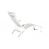 Alfresco Home Poolside Stackable/Foldable Chaise Lounge - Loft White - Back Angled