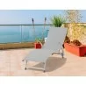 Alfresco Home Poolside Stackable/Foldable Chaise Lounge - Loft White - Lifestyle 2 - Alfresco Home Poolside Stackable/Foldable Chaise Lounge - Loft White - Lifestyle 2