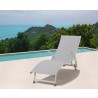 Alfresco Home Poolside Stackable/Foldable Chaise Lounge - Loft White - Lifestyle