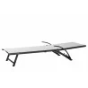 Alfresco Home Oceanview Stackable/Foldable Chaise Lounge in Soho Black - Fully Reclined - Alfresco Home Oceanview Stackable/Foldable Chaise Lounge in Soho Black - Fully Reclined