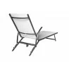 Alfresco Home Oceanview Stackable/Foldable Chaise Lounge in Soho Black - Back Angled - Alfresco Home Oceanview Stackable/Foldable Chaise Lounge in Soho Black - Back Angled