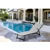 Alfresco Home Oceanview Stackable/Foldable Chaise Lounge in Soho Black - Lifestyle - Alfresco Home Oceanview Stackable/Foldable Chaise Lounge in Soho Black - Lifestyle