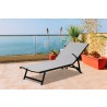 Alfresco Home Oceanview Stackable/Foldable Chaise Lounge in Soho Black - Lifestyle 3