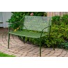 Alfresco Home Martini Iron Garden Bench- Moss - Lifestyle