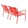 Alfresco Home Martini Low Profile Lounge Chairs in Cherry Pie Finish - Set of 2 - Back Angled