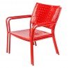 Alfresco Home Martini Low Profile Lounge Chairs in Cherry Pie Finish - Set of 2 - Stacked