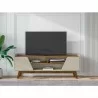 Manhattan Comfort Mid-Century Modern Marcus 62.99 TV Stand with Solid Wood Legs - Manhattan Comfort Mid-Century Modern Marcus 62.99 TV Stand with Solid Wood Legs