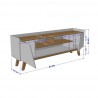 Manhattan Comfort Mid-Century Modern Marcus 62.99 TV Stand with Solid Wood Legs 