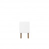 Manhattan Comfort Mid-Century Modern Marcus 70.86 TV Stand with Solid Wood Legs in White Side