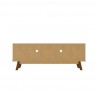 Manhattan Comfort Mid-Century Modern Marcus 70.86 TV Stand with Solid Wood Legs in White Back