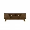 Manhattan Comfort Mid-Century Modern Marcus 62.99 TV Stand with Solid Wood Legs in  Rustic Brown Front - Manhattan Comfort Mid-Century Modern Marcus 62.99 TV Stand with Solid Wood Legs in  Rustic Brown Front