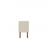 Manhattan Comfort Mid-Century Modern Marcus 70.86 TV Stand with Solid Wood Legs in Greige and Nature Side