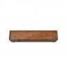 Manhattan Comfort Mid-Century Modern Marcus 70.86 TV Stand with Solid Wood Legs in Grey and Nature Open Top