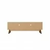 Manhattan Comfort Mid-Century Modern Marcus 70.86 TV Stand with Solid Wood Legs in White Back - Manhattan Comfort Mid-Century Modern Marcus 70.86 TV Stand with Solid Wood Legs in White Back