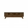 Manhattan Comfort Mid-Century Modern Marcus 70.86 TV Stand with Solid Wood Legs in  Rustic Brown Front - Manhattan Comfort Mid-Century Modern Marcus 70.86 TV Stand with Solid Wood Legs in  Rustic Brown Front