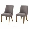 Alpine Furniture KensingtonSet of 2 Upholstered Parson Chairs in Dark Grey - Alpine Furniture KensingtonSet of 2 Upholstered Parson Chairs in Dark Grey