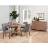 Alpine Furniture Kensington Round Solid Pine Dining Table, Reclaimed Natural - Lifestyle