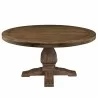 Alpine Furniture Kensington Round Solid Pine Dining Table in Walnut - Side - Alpine Furniture Kensington Round Solid Pine Dining Table in Walnut - Side