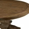 Alpine Furniture Kensington Round Solid Pine Dining Table in Walnut - Table Edge - Alpine Furniture Kensington Round Solid Pine Dining Table in Walnut - Table Edge