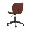 Sunpan Lyla Office Chair Black in Antique Brown - Back Side Angle