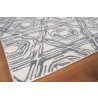 Exquisite Rugs Caprice Handmade Hand-Tufted New Zealand Wool Dark Blue/Ivory Area Rug 2708-1
