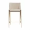 Sunpan Dionne Counter Stool in Monument Oatmeal - Front Angle - Sunpan Dionne Counter Stool in Monument Oatmeal - Front Angle