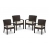 Cardiff Wicker Dining Chair With Cushions - Set of 4