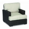 Cardiff Wicker Club Chair With Cushions In Canvas Flax With Self Welt - Without Pillow