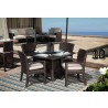 Cardiff Wicker 48" Boat Shaped Dining Table - Lifestyle