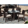 Cardiff Wicker 48" Boat Shaped Dining Table - Lifestyle