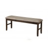 Alpine Furniture Emery Dining Bench, Walnut - Front Side Angle