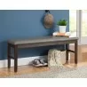 Alpine Furniture Emery Dining Bench, Walnut - Lifestyle - Alpine Furniture Emery Dining Bench, Walnut - Lifestyle