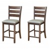 Alpine Furniture Emery Set of 2 Pub Height Chairs in Walnut