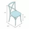 H&D Seating Cross Back Metal Chair - Set of 2 - H&D Seating Cross Back Metal Chair - Set of 2