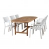 Amazonia Noordam 7 Piece Teak Oval Patio Dining Set