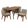 Midtown Concept Ruby 7 Piece Cream Rectangular Dining Set