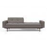 Innovation Living Dublexo Sofa With Arms in Mixed Dance Grey - Half Folded