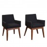 Midtown Concept Ruby 2 Piece Liqurice Armchair Set - Cocoa Wood