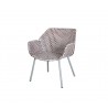 Cane-Line Vibe Lounge Chair Light grey/bordeaux/dusty rose Image  2