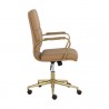 Sunpan Kleo Office Chair in Tan - Side Angle