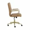 Sunpan Kleo Office Chair in Tan - Side Angle - Sunpan Kleo Office Chair in Tan - Side Angle