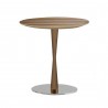 Bellini Baldo End Table in Light Walnut,High Gloss White,Brown Oak- Front Angle