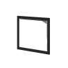 Alpine Furniture Flynn Mid Century Modern Mirror, Black - Front Side Angle