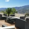 Compamia Monaco Resin Patio Seating 4 piece with Cushion - Lifestyle Gray 2 - Compamia Monaco Resin Patio Seating 4 piece with Cushion - Lifestyle Gray 2