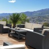 Compamia Monaco Resin Patio Seating 4 piece with Cushion - Lifestyle 1