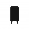 Alpine Furniture Flynn Mid Century Modern 3 Drawer Small Chest, Black - Side Angle