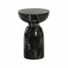 Sunpan Goya End Table Marble Look in Black - Front Angle - Sunpan Goya End Table Marble Look in Black - Front Angle