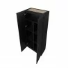 Manhattan Comfort Hopkins Modern Freestanding Storage Closet with 7 Shelves in Black Top - Manhattan Comfort Hopkins Modern Freestanding Storage Closet with 7 Shelves in Black Top