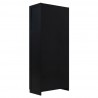 Manhattan Comfort Hopkins Modern Freestanding Storage Closet with 7 Shelves in Black Back